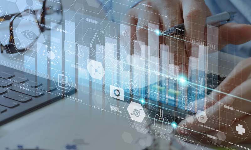 Procurement analytics on a laptop